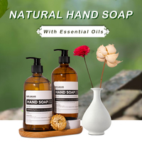 Savon liquide pour les mains exfoliant de 500ml avec marque privée, mousse de noix de coco, vanille, lavande et huile essentielle