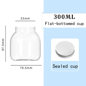 Bouteille de thé au lait d'avocat en plastique PET, gobelet à emporter de 300 ml, gobelet transparent jetable, même style que la bouteille <span class=keywords><strong>Guo</strong></span> Yaya - Product Image 6
