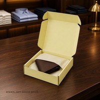 Boîte cadeau pliante minimaliste unie en carton ondulé, personnalisable, avec fermeture à rabat sans ruban adhésif pour ceintures et bijoux, vente en gros