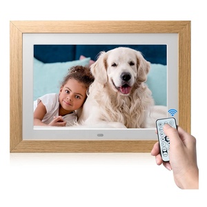 8 Inch Digital Picture Frame with Remote Control, 1280 * 800 IPS Full View Ultra Clear Screen with Removable Wooden Frame - Product Image 1