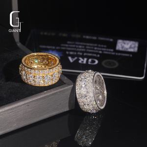 Anillos de Moissanita de Plata de Ley 925 con Corte Brillante Redondo de Alta Calidad, Joyería Personalizada VVS para Mujer, Pasa la Prueba del Diamante con Certificado GRA - Product Image 4