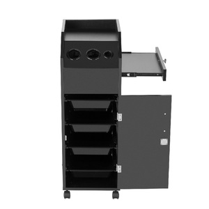 Hot Selling White Barber Shop Trolley <b>Cart</b> With Wheels Wooden Storage <b>Carts</b> Trolleys With Drawers - Product Image 5
