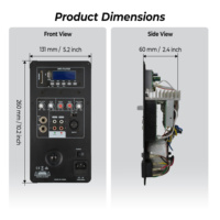 Précision Pro Audio 08AOH 80W MP3 APP BT monocanal Active Power CLASS AB Module amplificateur de boîtier de haut-parleur