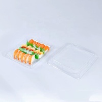 RESG rPET platos para cajas de sushi plateau à emporter pour emporter contenants jetables en plastique emballage boîte à sushi
