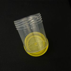Vaso para orina Wei Hong de 60 ml, de plástico PP, con tapa de rosca a prueba de fugas, para pruebas médicas - Product Image 3