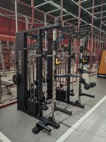 Équipement de musculation multifonctionnel pour intérieur, barre de traction, poulie, machine Smith, rack à squats pour bureau et maison