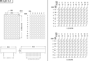 Anpassbare Super Red 11x7 2mm Punktmatrix-LED-Anzeige - Product Image 5