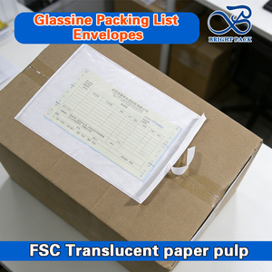Sobre de Papel Glassine Biodegradable con Cierre Autoadhesivo para Lista de Empaque |   Envío Ecológico Reciclable Sin Plástico, Documento Personalizado - Product Image 1