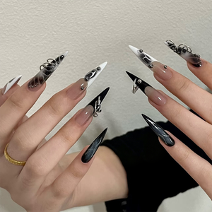 10 Piezas de Adornos Metálicos 3D para Uñas, Estilo Punk, de Acero Inoxidable, en Forma de Barra Curva y Espiga, para Decoración de Manicura DIY - Product Image 3