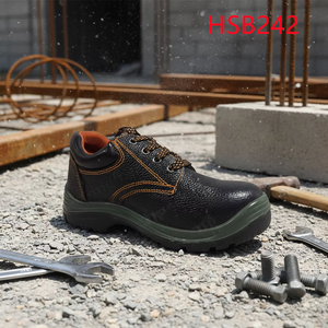 LXG, Stivali di Sicurezza in Pelle Goffrata Pura Antiurto, Calzature di Sicurezza Resistenti all'Idrolisi con Iniezione PU HSB242 - Product Image 2