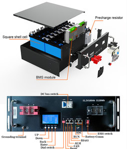 แบตเตอรี่ลิเธียมแบบกำหนดเอง 48V 51.2V 100Ah ชุดแบตเตอรี่ลิเธียมไอออน 100A BMS 5KWh LiFePO4 สำหรับ UPS แบบออฟกริด - Product Image 1