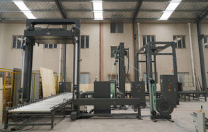 Palet kazık palet dağıtıcı ve konveyör sistemi ile PP/PET dikey tam otomatik palet bantlama makinesi - Product Image 3