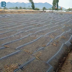 Nhà máy-Giá thấp HDPE uniaxial nhựa <span class=keywords><strong>geogrid</strong></span> một chiều bảo vệ đất tăng cường xây dựng sợi thủy tinh Polyester - Product Image 3