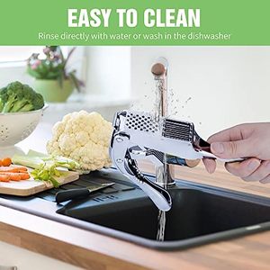 Offre Spéciale : Presse-ail Multifonction en Acier Inoxydable Argenté 15,5*3cm pour Toutes Saisons, Hachoir à Légumes Écologique avec Boîte - Product Image 4