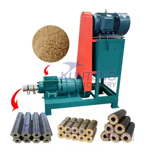 Smokeless corn cobs chicken manure compact powder extruder wood sawdust charcoal briquette machine for heating