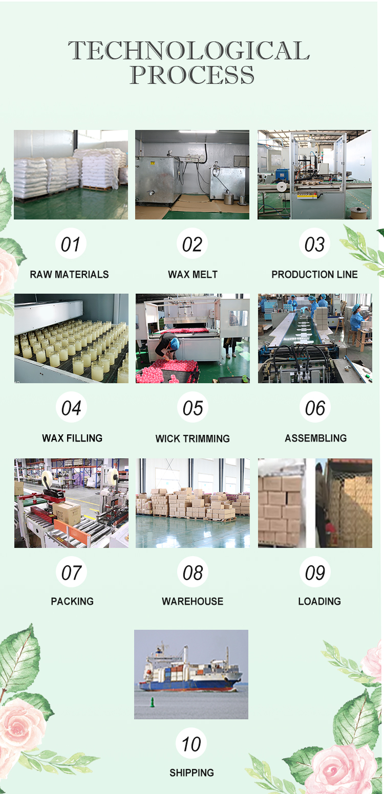 AROMA HOME Wholesale Handmade Dried Flower Car Home Fragrance Scented Soy Wax Tablets Candle 13