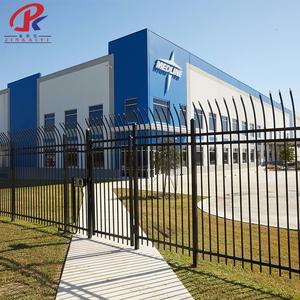 Clôture de sécurité en métal noir thermolaqué avec embouts de poteaux en fer forgé pour la décoration de jardin – Fournisseur d'usine - Product Image 2