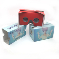 Kacamata VR Google Cardboard Versi Datar DIY, Video Kacamata Realitas Virtual, Kacamata VR Cardboard Goggle Box, Video Kacamata
