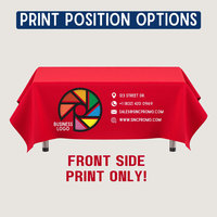 Housse de table sur mesure, impression couleur CMYK par sublimation, polyester lavable pour la promotion de la marque