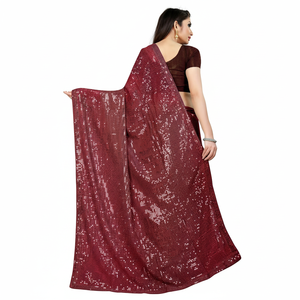 Robes de soirée Bollywood Sequence Collection Saree exquise - Product Image 1