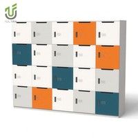 IULTRA Moderne Grand Armoire de Bureau en Bois Matériau MDF avec Portes Verrouillables Étagères Rangement Personnel Mobile pour le Personnel