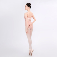 Justaucorps DTTROL D031094 à larges bretelles en velours, nylon et élasthanne pour la pratique du ballet classique et l'entraînement féminin