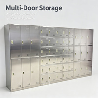 Armoire de casier multi-portes en acier inoxydable avec serrure à code numérique pour usine alimentaire et abattoir