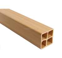 Panneau mural, Partition intérieure en PVC, colonne en plastique Composite, décoration en Tubes de bois, 38x12mm, WPC