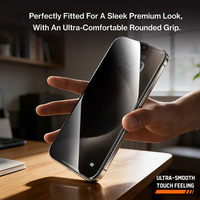 Mietubl Vetro Temperato Privacy Senza Bordi Anti-Spia 28 °   Pellicola Protettiva Privacy con Sblocco Impronta Digitale per iPhone e Samsung