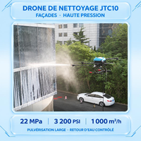 Drone de nettoyage à jet d'eau de précision pour l'extérieur des usines chimiques, avec capacité de contrôle à distance pour les services d'entretien des installations industrielles
