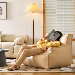 Muebles para el Hogar de Diseño Wabi-Sabi Personalizados, Sofá para Sala de Estar, Sillón Relajante, Cómodo, de Cuero, Individual, Giratorio, para Dormitorio - Product Image 1