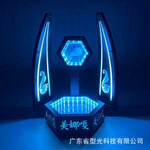 Support à vin LED avec lumière bleu glace, design main de Bouddha, pour présentation en bar ou fête - Product Image 5