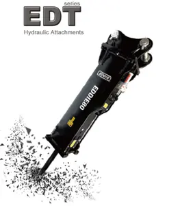 Neuer EDT435 Box-Stillass hydraulischer Steinbrecher mit Kern-Chisel-Komponente Hammer für effizienten Steinbrech