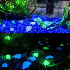 Multi-Functionele Kleurrijke Kleine Glow-In-Dark Ronde Stenen Heldere Lichtgevende Rotsen Voor Huis Aquarium Tuin Weg Decoraties - Product Image 6