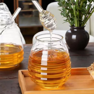 Gran oferta, tarro de cristal redondo para miel, muestra gratis para un almacenamiento eficiente de alimentos en la cocina, especias, encurtidos, mermelada, gelatina, otros condimentos - Product Image 4
