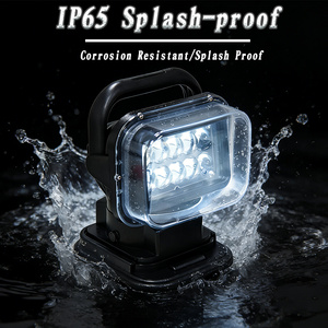 Projecteur <span class=keywords><strong>LED</strong></span> sans fil 12V avec télécommande, 360° °   Projecteur rotatif, lampe de travail portable tout-terrain et marine - Product Image 2