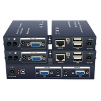Extensor de audio y video VGA de 4 puertos 300M UTP Cable Cat5e/6 individual Extensor 1x4 UTP Material de metal duradero