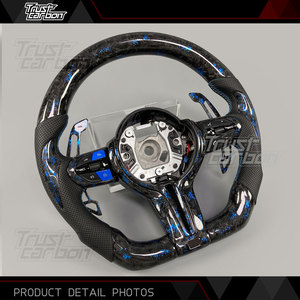 Volante de Fibra de Carbono Forjado Azul Personalizado para BMW X3 X5 X6 F30 F10 F87 F82 F80 F11 F15 <span class=keywords><strong>M2</strong></span> M3 M4 M5 M6 <span class=keywords><strong>240i</strong></span> 440i 540i - Product Image 3