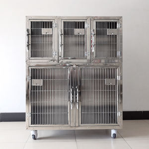 Toptan Fiyat 10 Kapılı Paslanmaz Çelik Köpek Kafesleri Veteriner Ekipmanı Evcil Hayvan Hastanesi Kafesi - Product Image 2