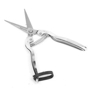 กรรไกรตัดแต่งกิ่งผลไม้สแตนเลส Mountain Wisteria แบบ Bypass พร้อมด้ามจับโลหะสีเทา โครงสร้างแบบ Butterfly - Product Image 1