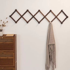 Duvara monte ahşap portmanto bambu mandal kanca ev palto askılık portmanto için şapka, giysi, havlu - Product Image 2
