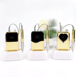 Mis beauty Beste E-Datei Gold Farbe wiederauf ladbar 35000 U/min Akzeptieren Private Logo 85W Brush less Slim Handle Nagel bohrer für Salon - Product Image 6
