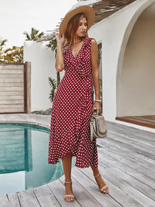 <span class=keywords><strong>Abito</strong></span> lungo <span class=keywords><strong>donna</strong></span> <span class=keywords><strong>donna</strong></span> <span class=keywords><strong>con</strong></span> volant <span class=keywords><strong>abito</strong></span> da <span class=keywords><strong>donna</strong></span> abiti a balza <span class=keywords><strong>con</strong></span> scollo a V e motivo a pois per l'estate - Product Image 3