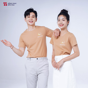 เสื้อยืดคอตตอนคอกลมแบบสั่งทำ OEM สวมใส่สบาย เหมาะสำหรับชุดพนักงานและงานอีเว้นท์ - Product Image 5