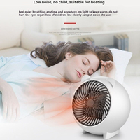 Chauffage portable en céramique PTC 500W, silencieux, chauffage rapide, mini radiateur d'appoint pour bureau avec thermostat et protection anti-renversement |