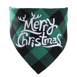 New cross-border plaid fabric Christmas pet triangular bib, drool bib, dog scarf, cat bib, <b>neck</b> <b>warmer</b>, and diaper bib - Product Image 3