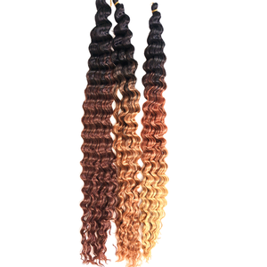 Peluca Afro Rizada de 32 Pulgadas al por Mayor, Extensiones de Cabello de Crochet, Fibra Suave de Alta Temperatura, Onda Profunda, Trama Única para Trenzado - Product Image 1