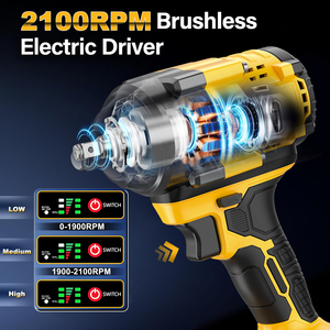 3 1/2 20V Brushless Industrial Grade Cordless <b>Battery</b> Impact Wrench 800NM Torque DIY Drop Shipping Local EU CW-20DYNEW-2 Cordles - Product Image 6