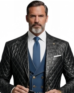 Veste en jean matelassée en peau de mouton noire pour homme 2026 – <span class=keywords><strong>Manteau</strong></span> de créateur élégant, moderne et tendance en polaire, idéal pour une tenue formelle de luxe - Product Image 6
