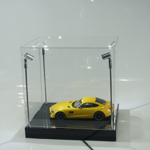 Boîte de présentation de voiture en acrylique transparente moderne, personnalisée, anti-UV, avec éclairage LED, pour collectionneurs de voitures - Vente chaude - Product Image 1